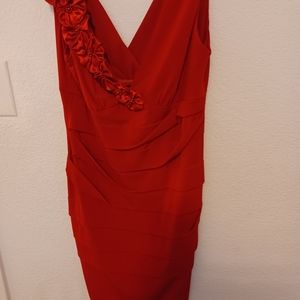 Red cocktail dress